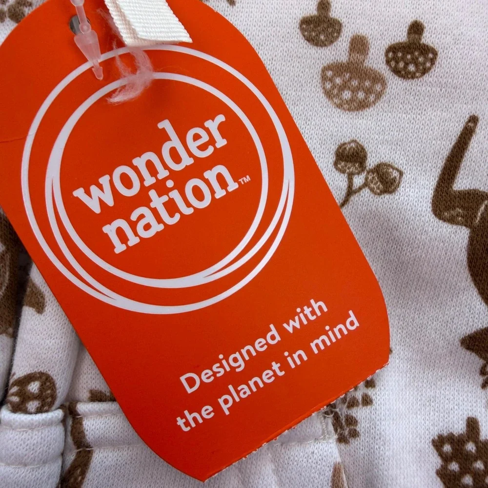 Wonder Nation Ivory Wonderland Sherpa Lined Zip Hoodie Kid Tough XS 4-5 NWT